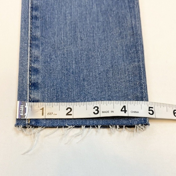 Adriano Goldschmied Stevie Ankle Slim Straight Ankle Size 25 Raw Hem Blue Jeans - Picture 7 of 16